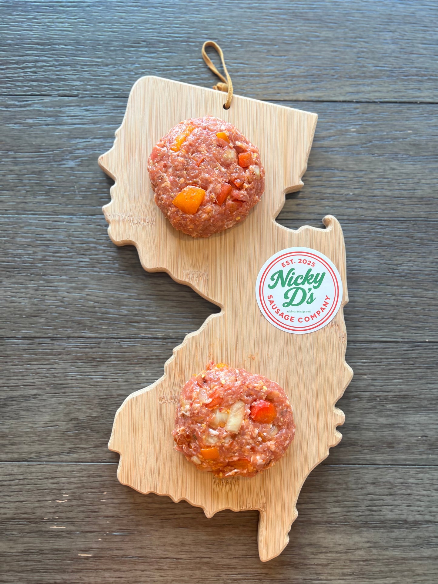 Hot Sausage Patties with Peppers and Onions - 6 Pack