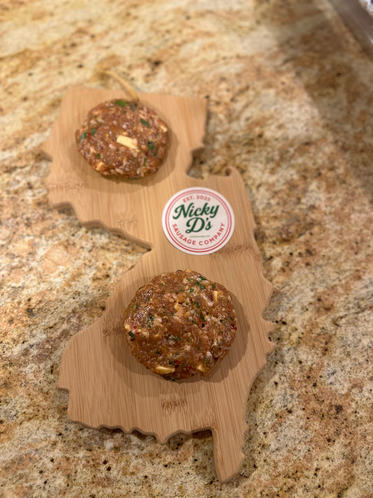 Hot Sausage Patties with Cheese and Parsley - 6 Pack